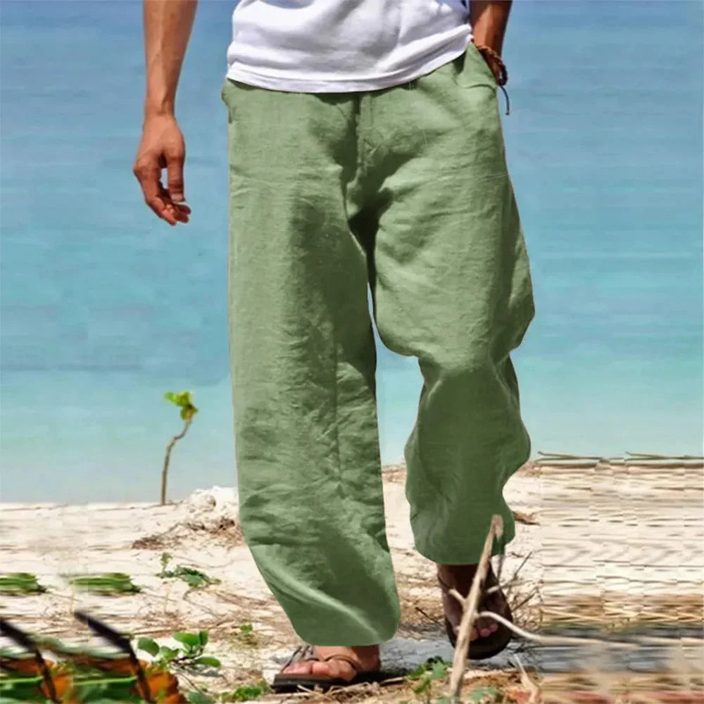 Pantalon Japonais de Plage Homme vert