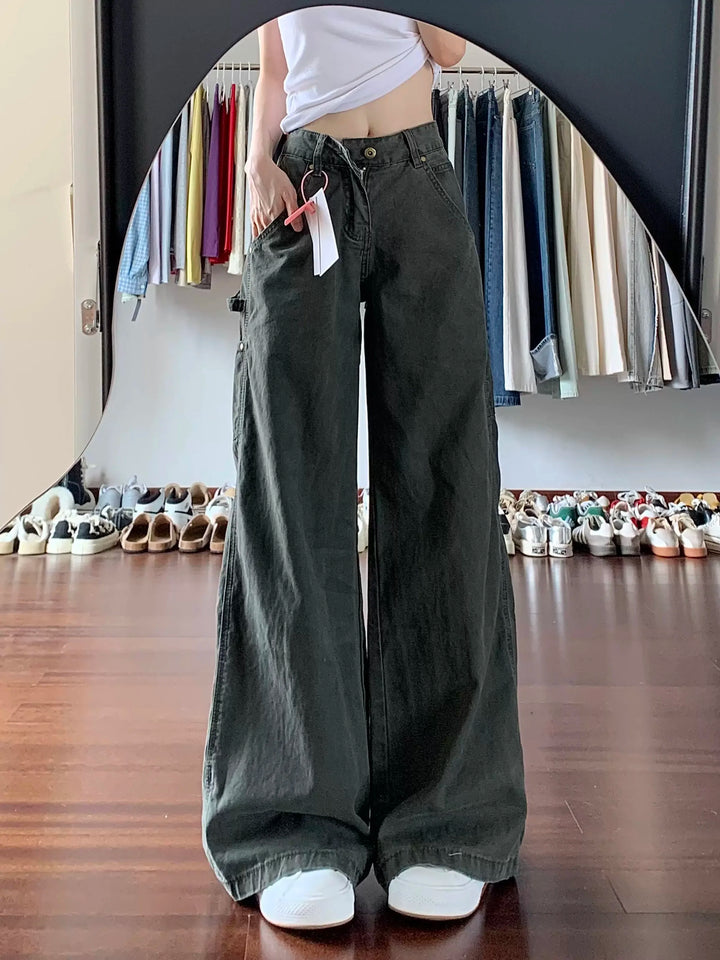 Pantalon Japonais en Denim Large stylé