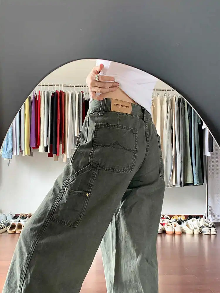 Pantalon Japonais en Denim Large tendance