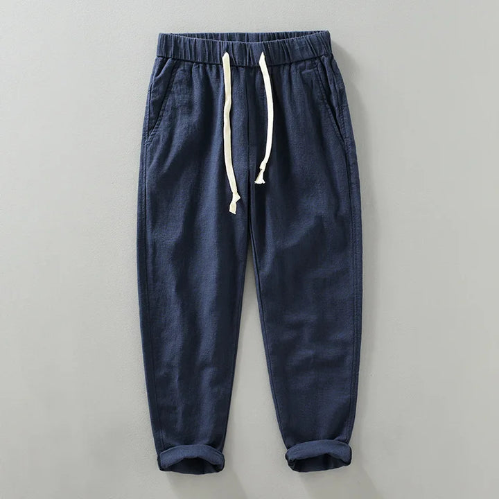 Pantalon Léger Homme en Lin Respirant bleu