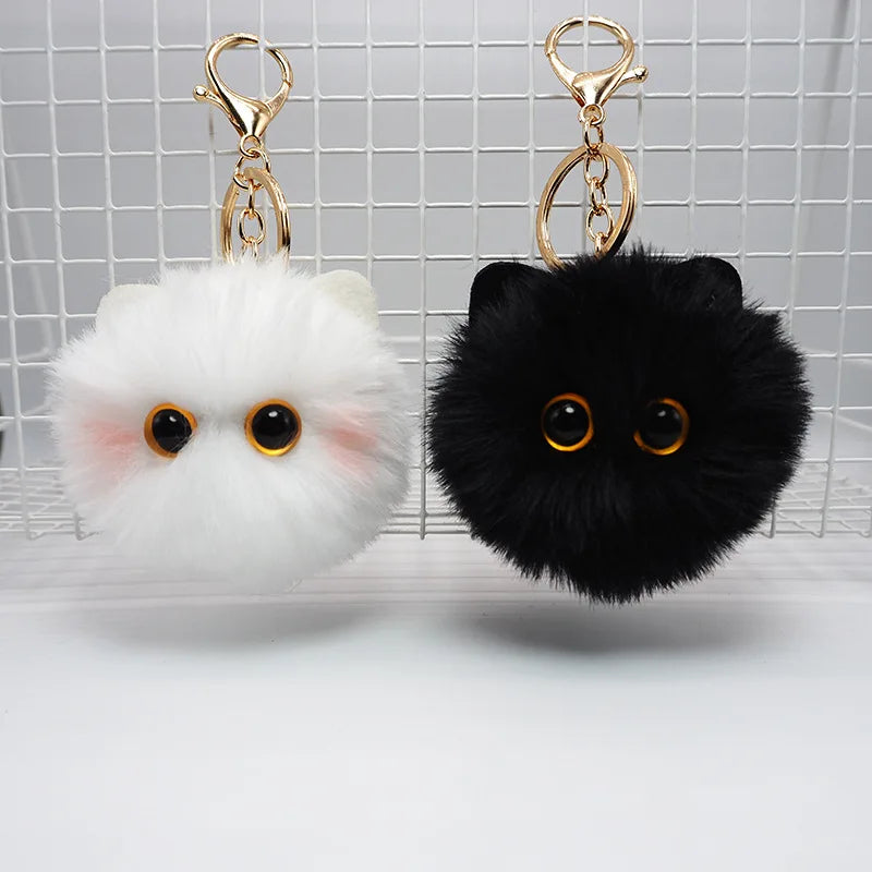 Porte-clé Chat en Peluche Kawaii