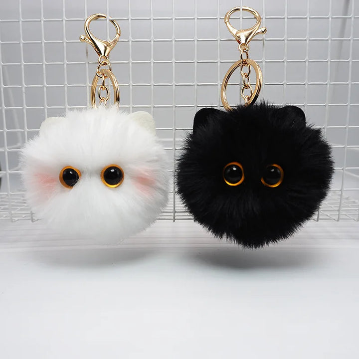Porte-clé Chat en Peluche Kawaii