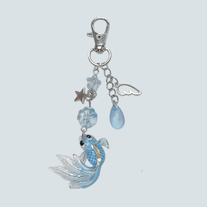 Porte-clés Carpe Koi bleu