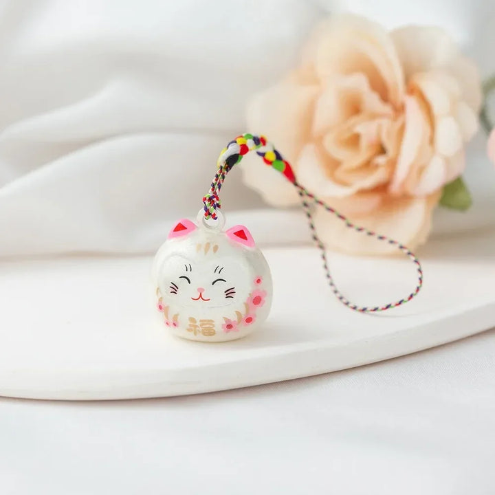 Porte-clés Chat Porte Bonheur Blanc