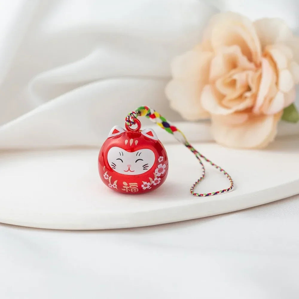 Porte-clés Chat Porte Bonheur Rouge