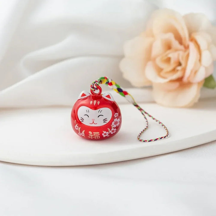 Porte-clés Chat Porte Bonheur Rouge