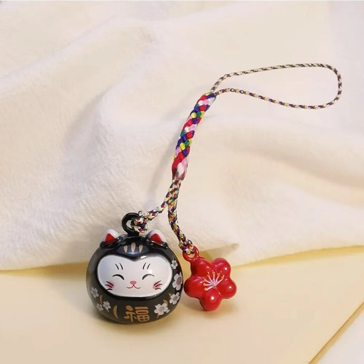 Porte-clés Chat et Sakura Noir