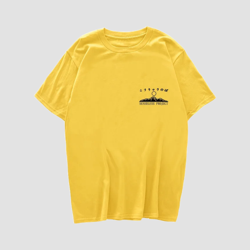 T-shirt Kanji Japonais Jaune