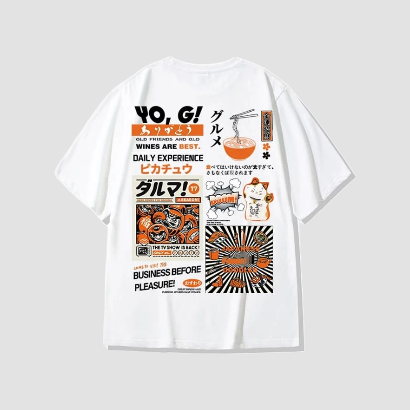 T-shirt Oversize Japonais streetwear