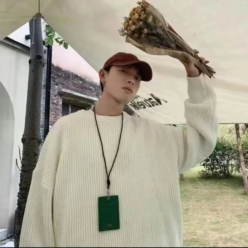 Pull Rétro Ample Japonais  élégant