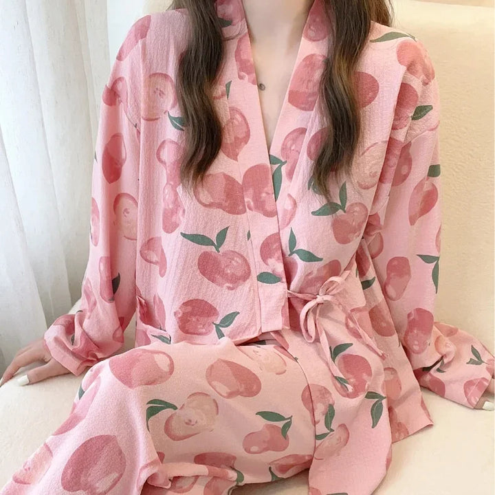 Pyjama Japonais Femme Rose
