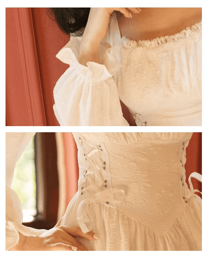 Petite Robe Japonaise Classique Blanche Légère