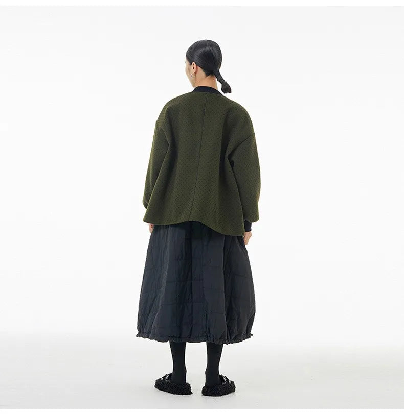 Veste Kimono Ample pour Femme vert dos