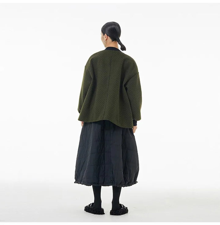 Veste Kimono Ample pour Femme vert dos