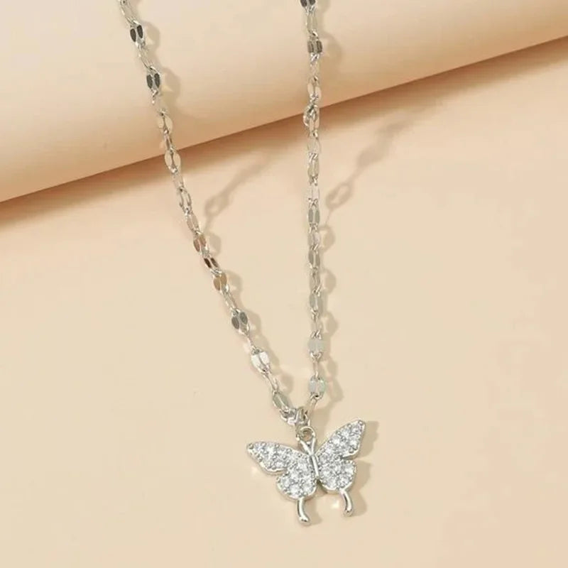 Collier en cristal papillon japonais