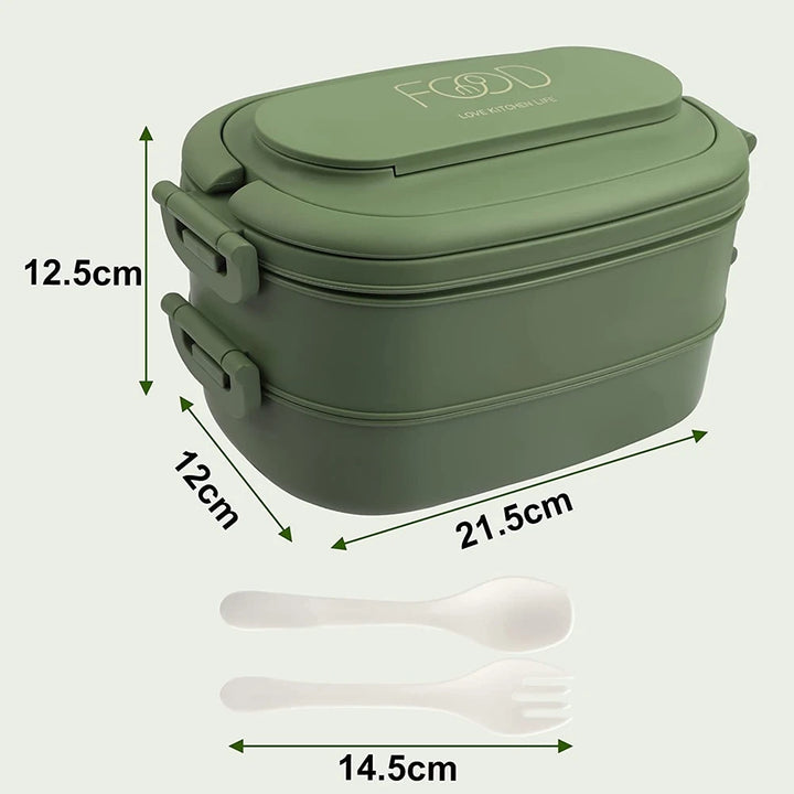 Boîte Bento Stylée Verte