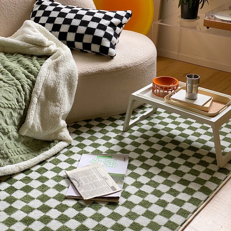 Japanese Checkered Living Room Rug