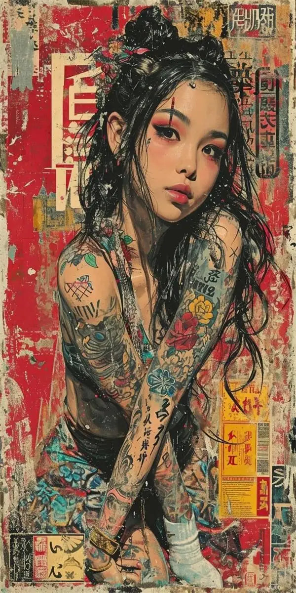 Affiche Japonaise Vintage Femme