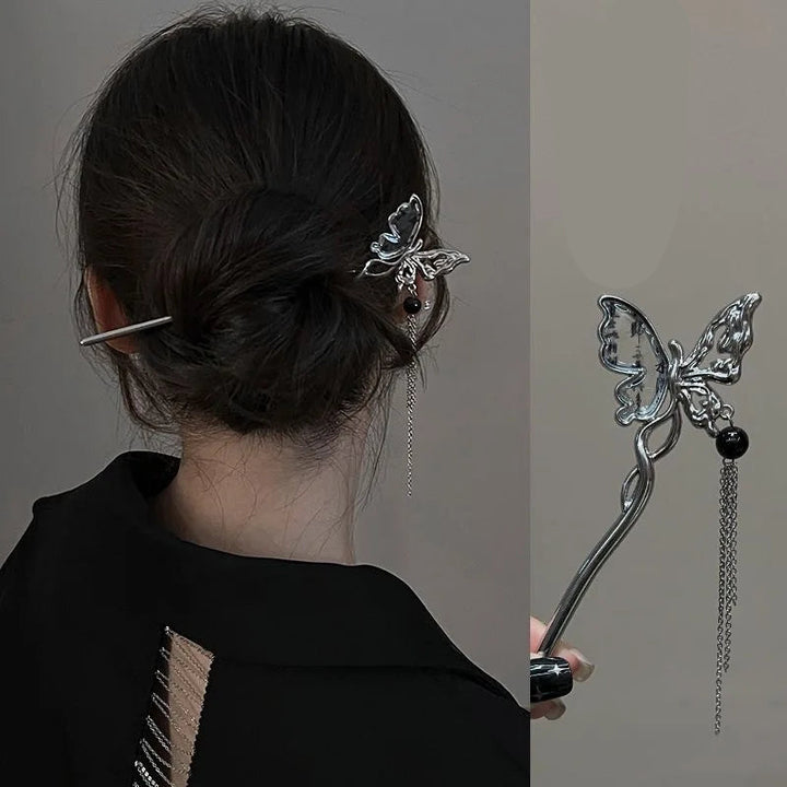 Épingle à cheveux japonais pompon papillon