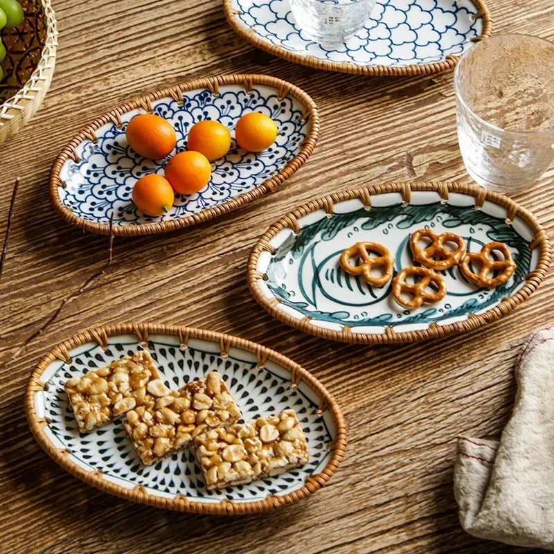 Original Japanese Rattan Plate