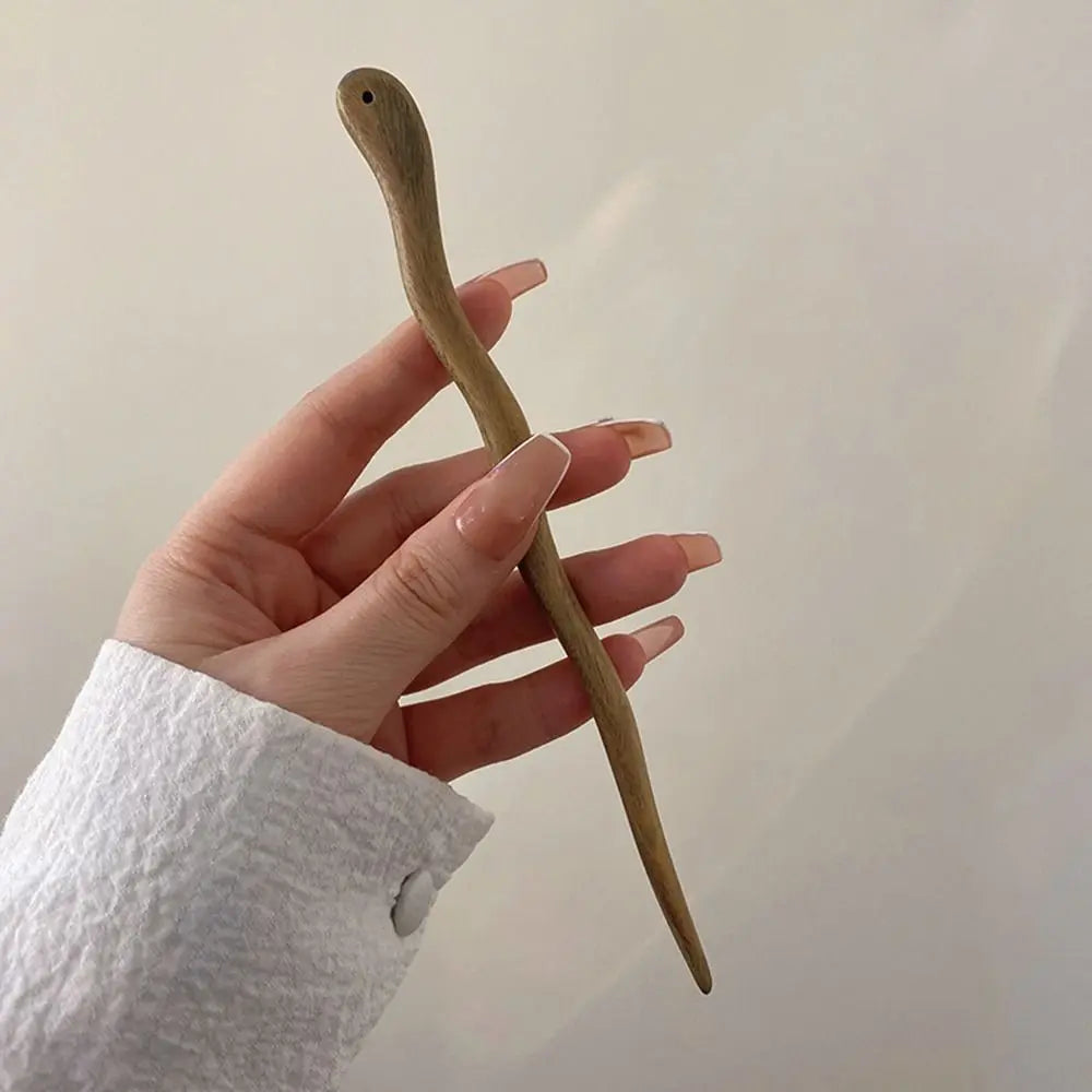 Bâton à cheveux japonais en bois vintage