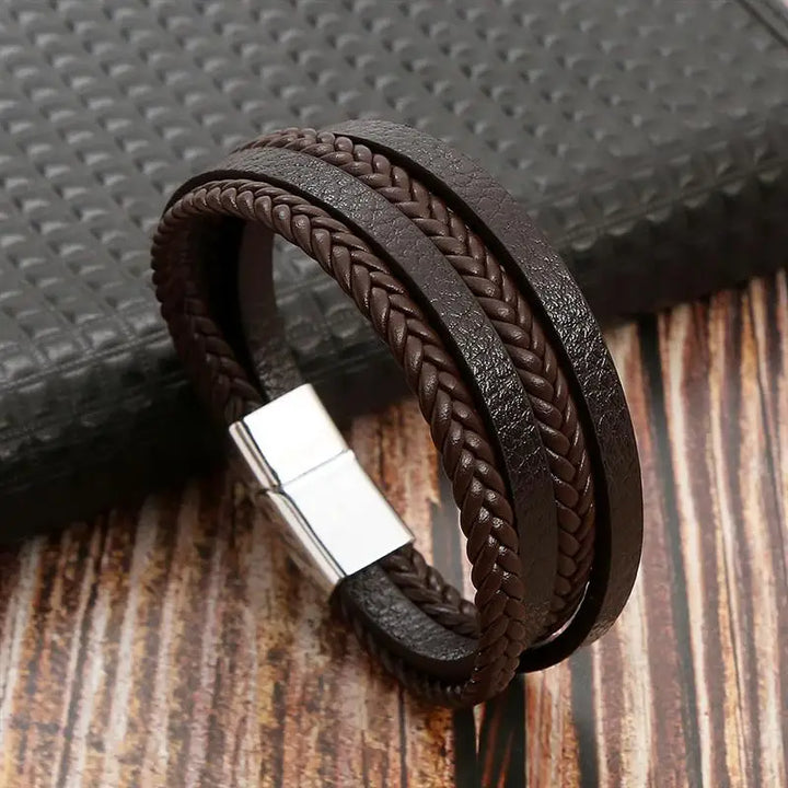Bracelet tresse japonais marron