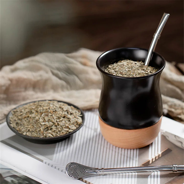 Tasse japonaise base en bois