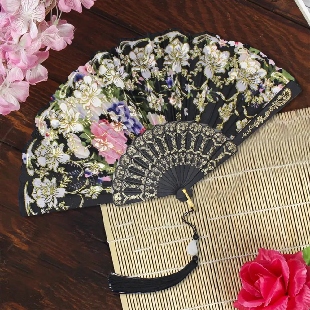 Éventail Japonais Vintage Méticuleux