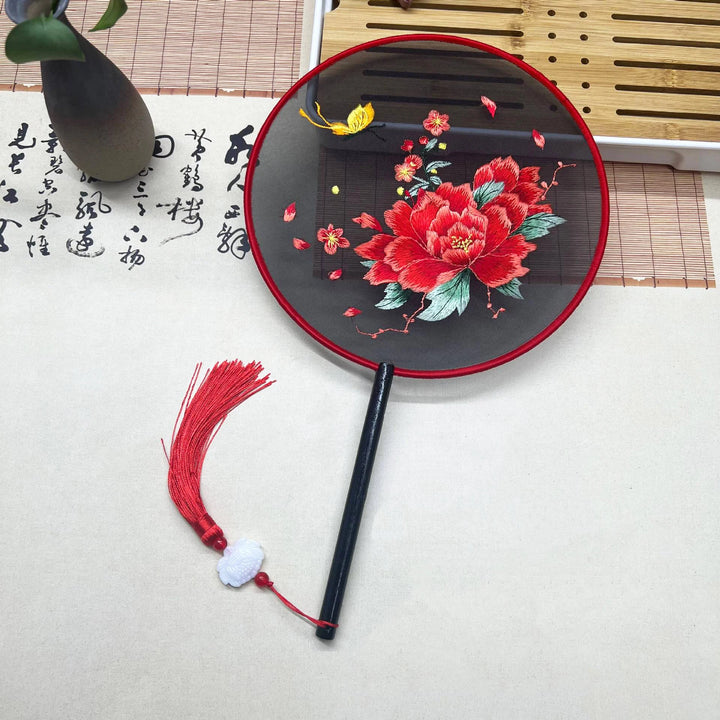 Éventail Japonais Brodé