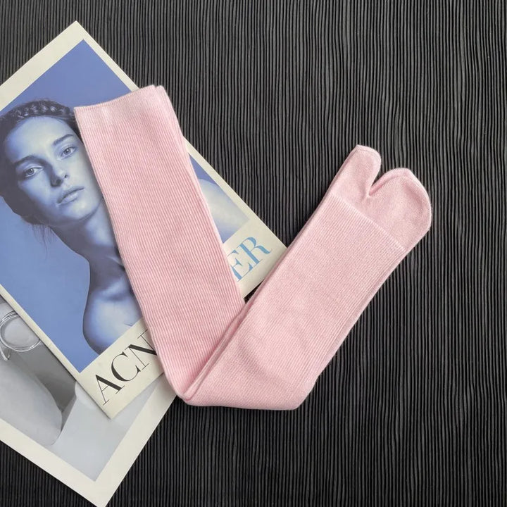 Chaussettes Japonaises Hautes Femme Rose