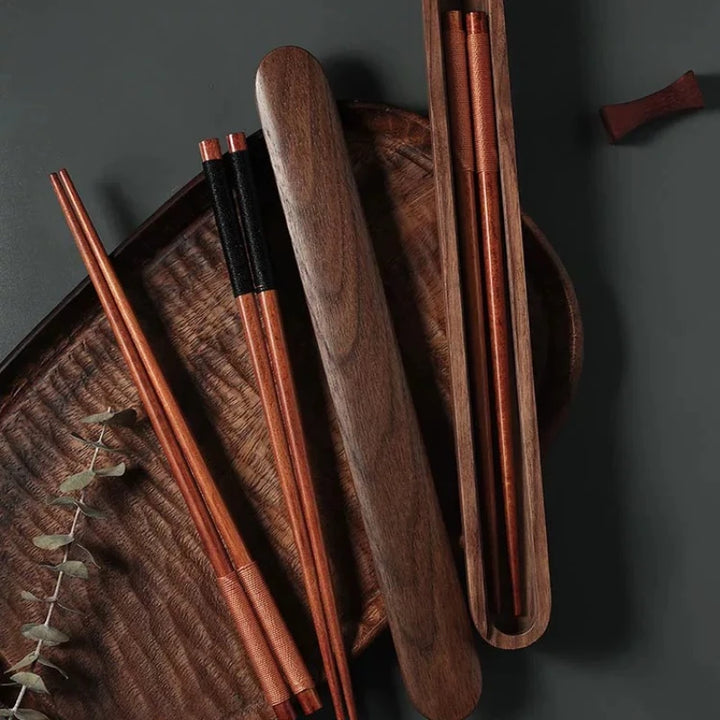 Japanese wooden cutlery set
