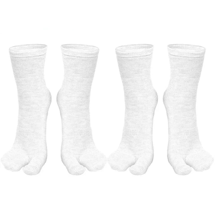 Chaussettes Japonaises Tabi Uni Blanche 2 paires