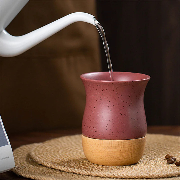 Tasse japonaise base en bois