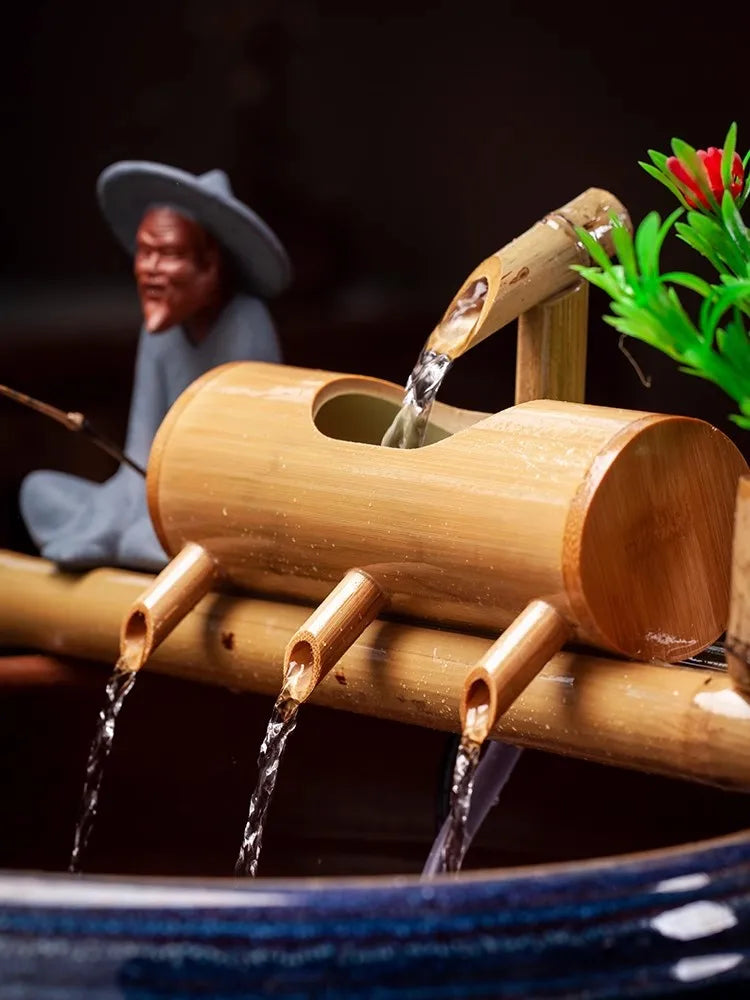 Japanischer Bambusbrunnen für den Außenbereich｜Tenko