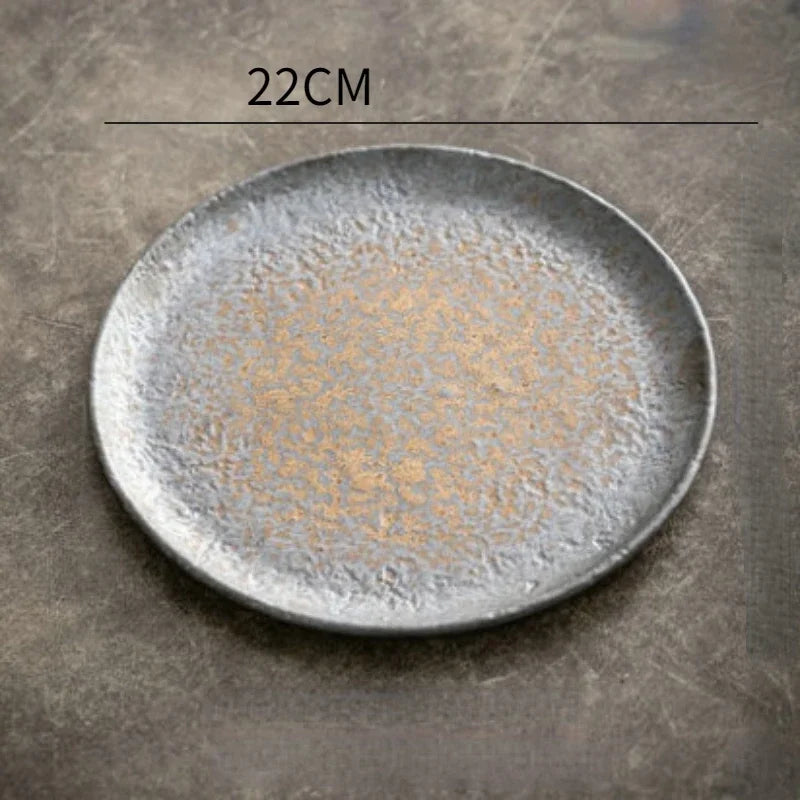 Japanese Plate with Aged Effect
