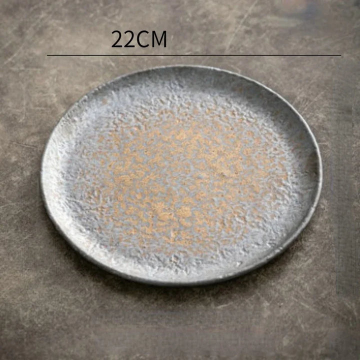 Japanese Plate with Aged Effect