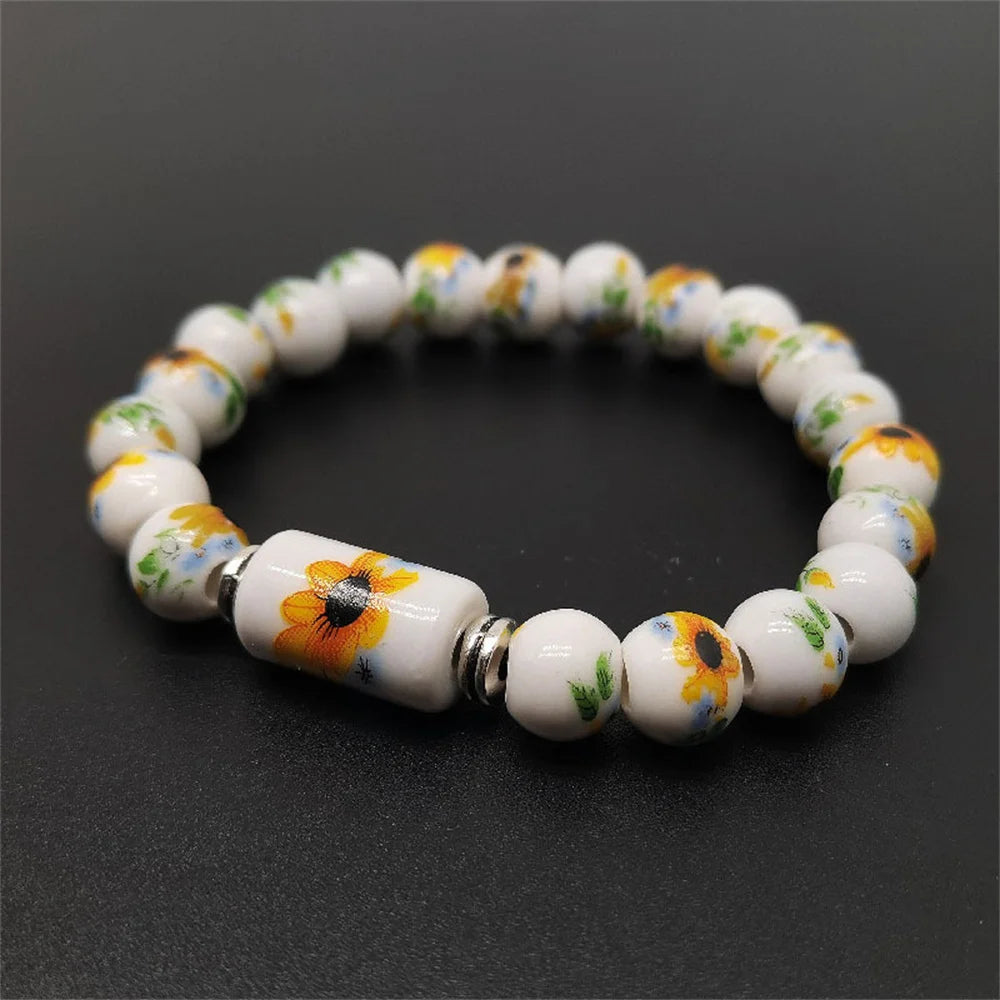 Bracelet Perlé Japonais en porcelaine