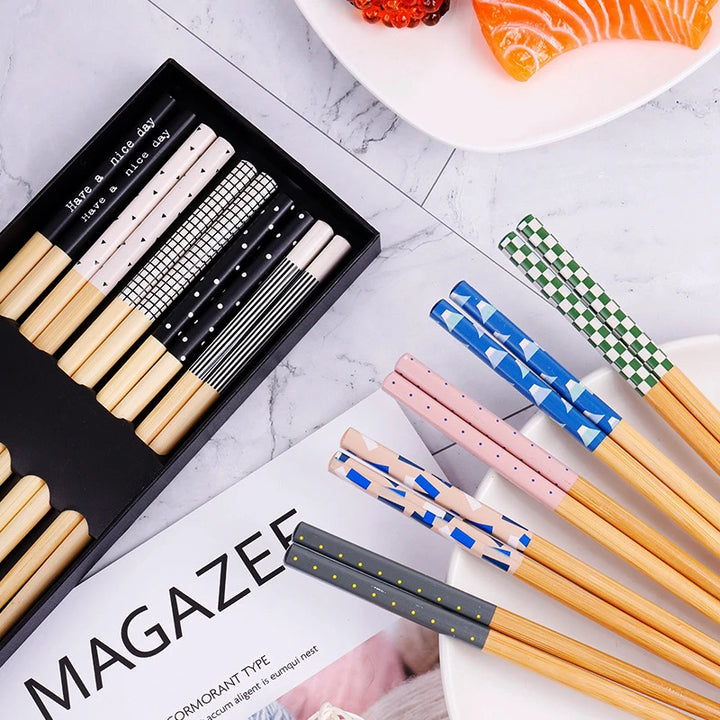 Japanese sushi bamboo chopsticks box