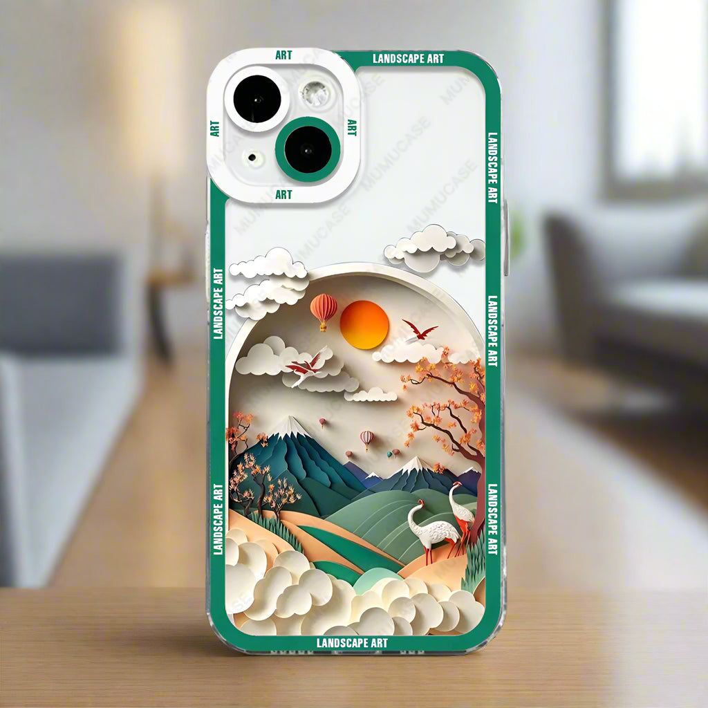 Coque de Téléphone Paysage Japonais montagnes