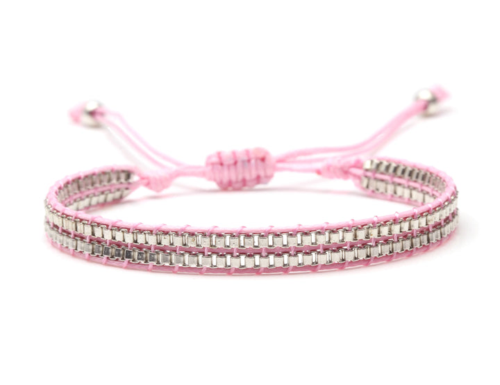 Bracelet Miyuki Tila Verre Tissé Camel