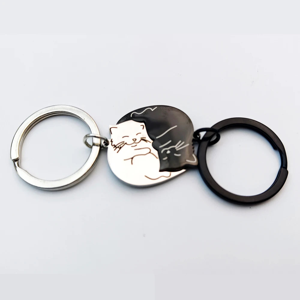 Porte-clés Japonais Couple Chat  Kawaii