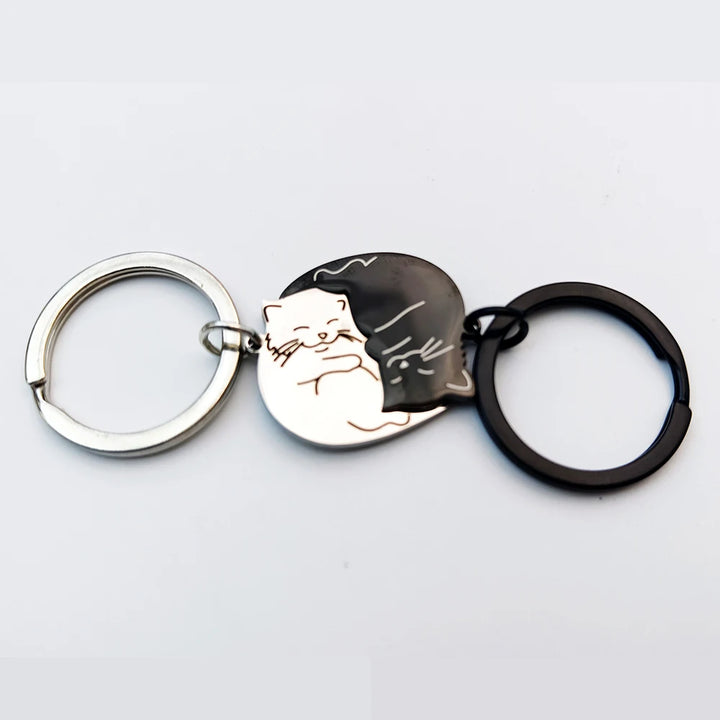 Porte-clés Japonais Couple Chat  Kawaii