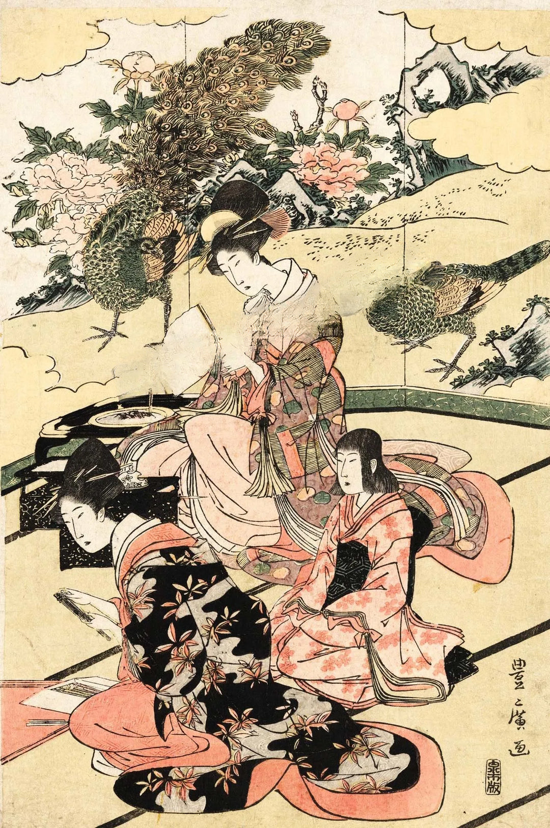 Affiche Japonaise Antique Femmes Courtisanes