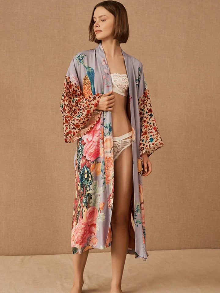 Kimono de Plage Peacock