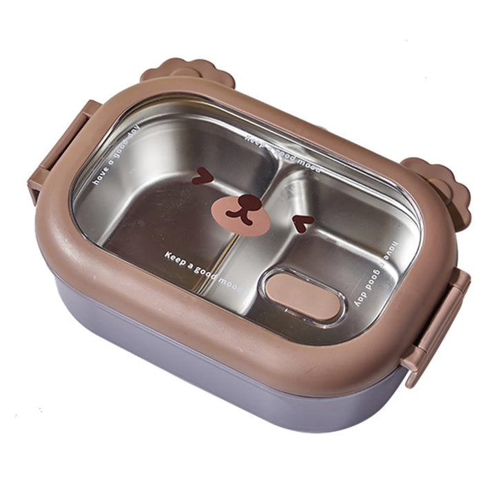 Boite Bento Mignonne Chocolat et Beige