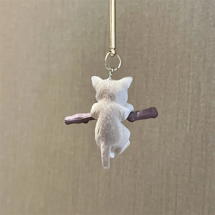 Épingle japonais chat pendant bois de chauffage