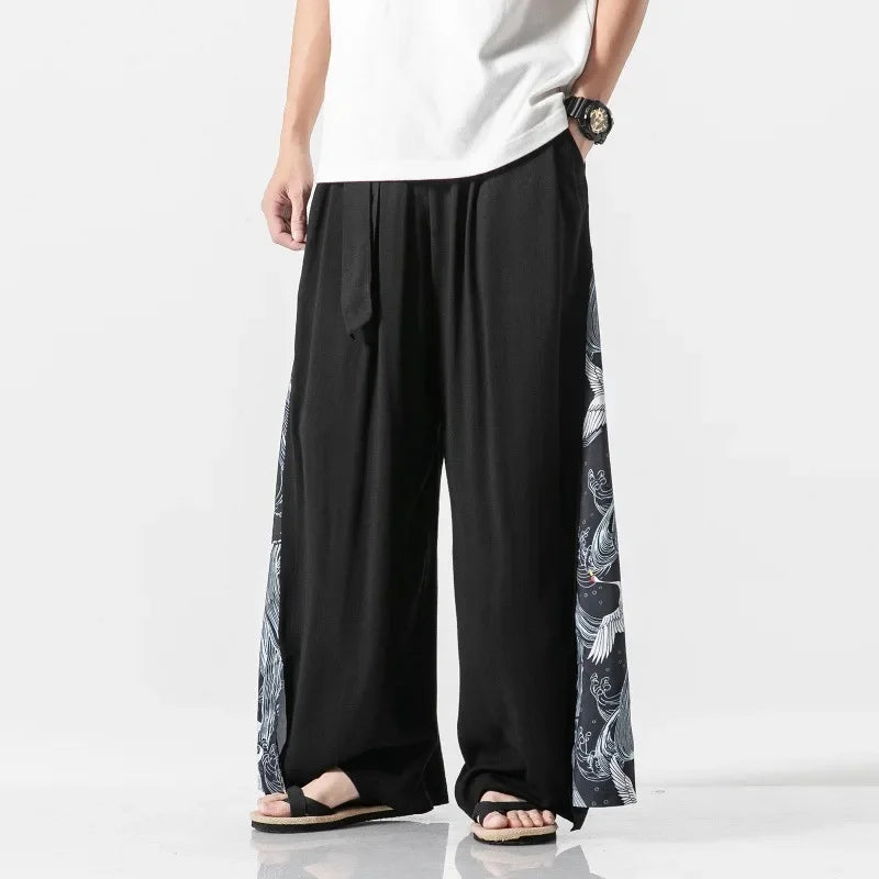 Pantalon Japonais Ample Noir