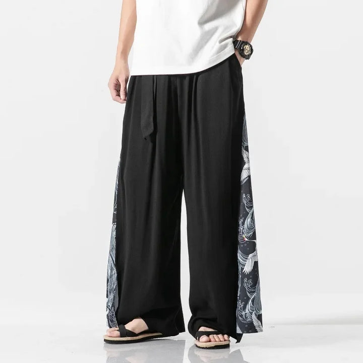 Pantalon Japonais Ample Noir