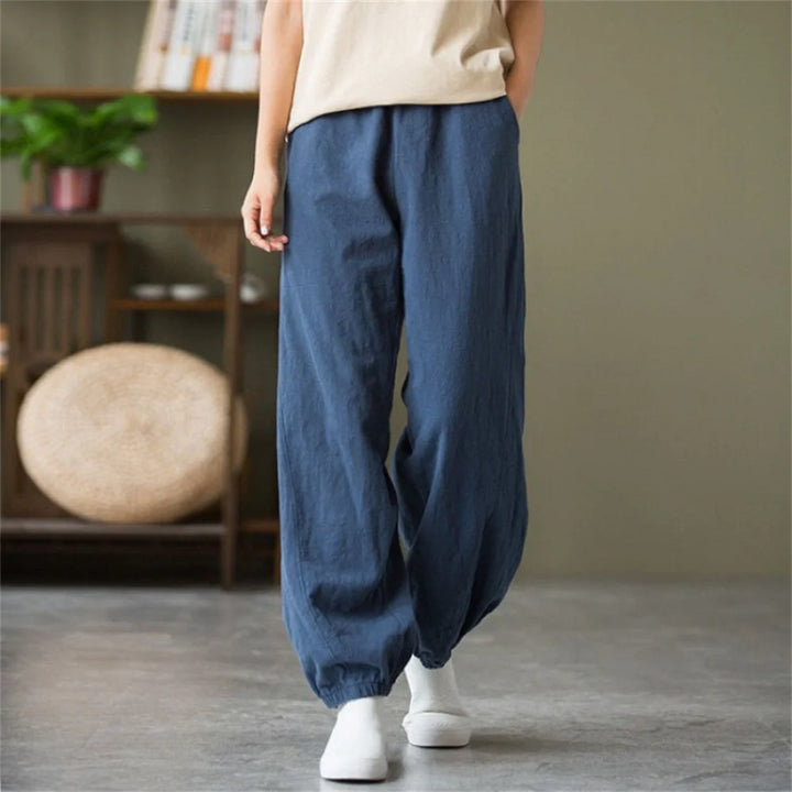 Pantalon Japonais Confortable Bleu