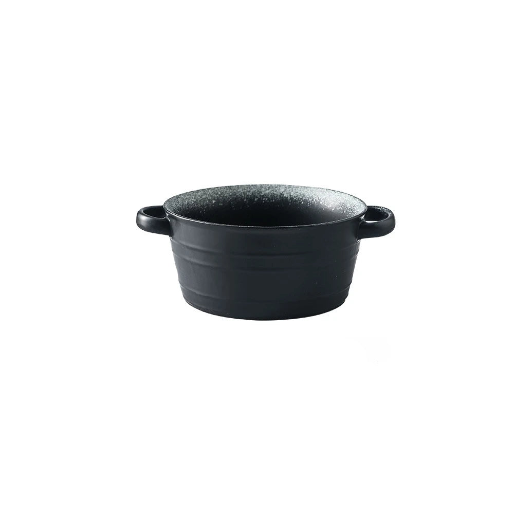 Bol Japonais à Oreilles Noir & Blanc 750 ml